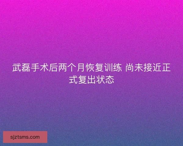 武磊手术后两个月恢复训练 尚未接近正式复出状态