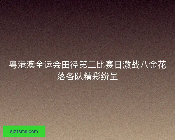 粤港澳全运会田径第二比赛日激战八金花落各队精彩纷呈